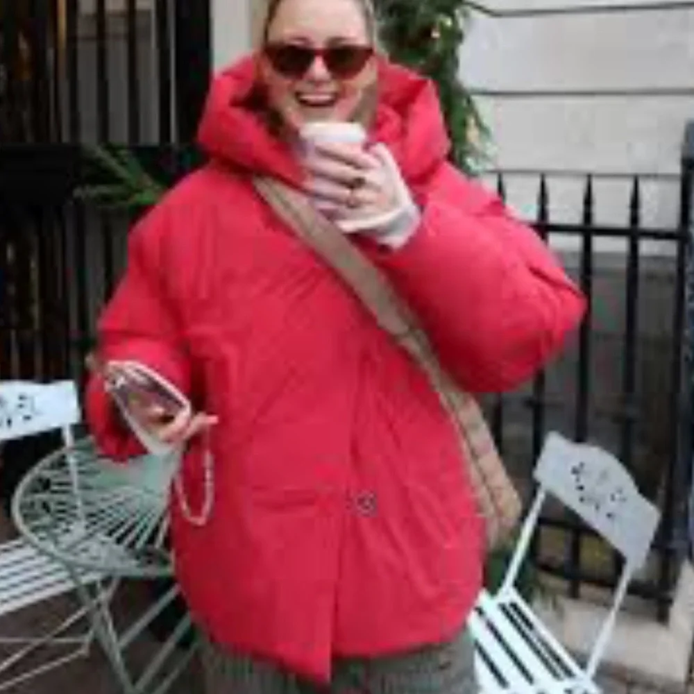 Free People Red Puffer Jacket - Picture 3 of 7